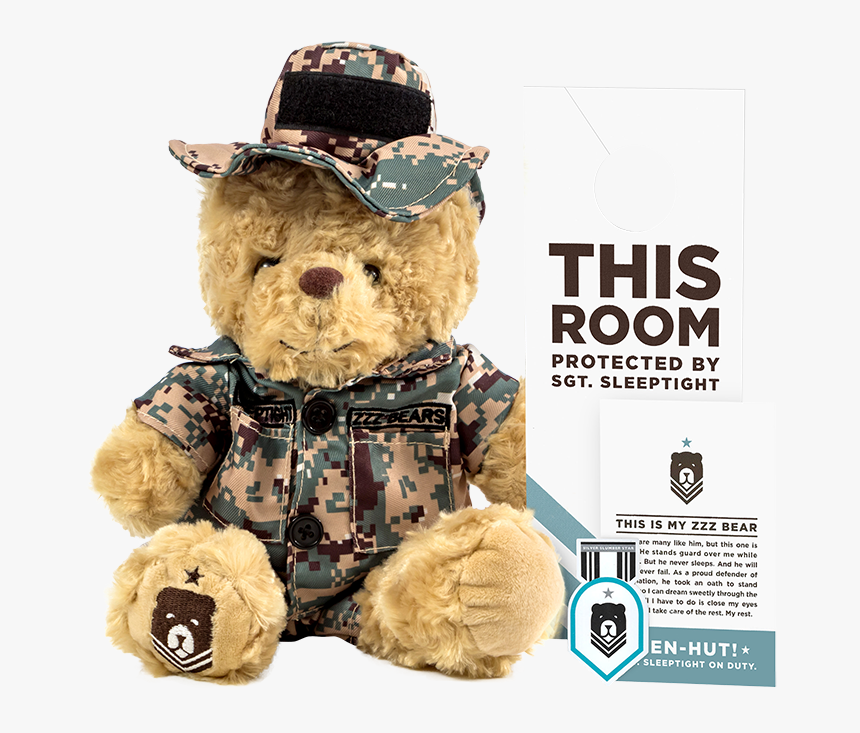 Marine Camouflage Teddy Bear With Sleep System And - Teddy Bear, HD Png Download