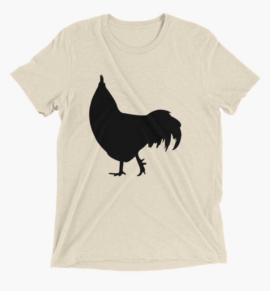 Black Chicken Silhouette For Tshirts Mockup Wrinkle - Rooster, HD Png Download