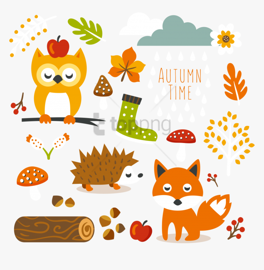Transparent September Clip Art - Transparent Cute Fall Clipart, HD Png Download