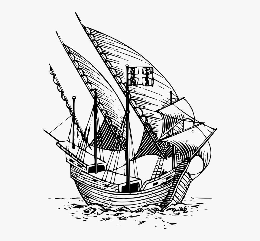 Ship, Boat, Flagship, Navy, Ocean, Sea, Explorer - Anti Columbus Day, HD Png Download