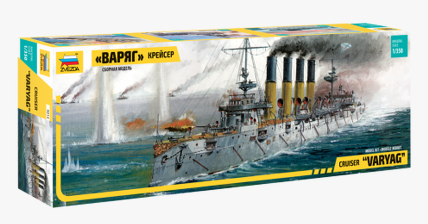 Varyag Russian 4 Stacker 1899 1/350 Zvezda - Trumpeter 1 350 Tsesarevich 1904, HD Png Download