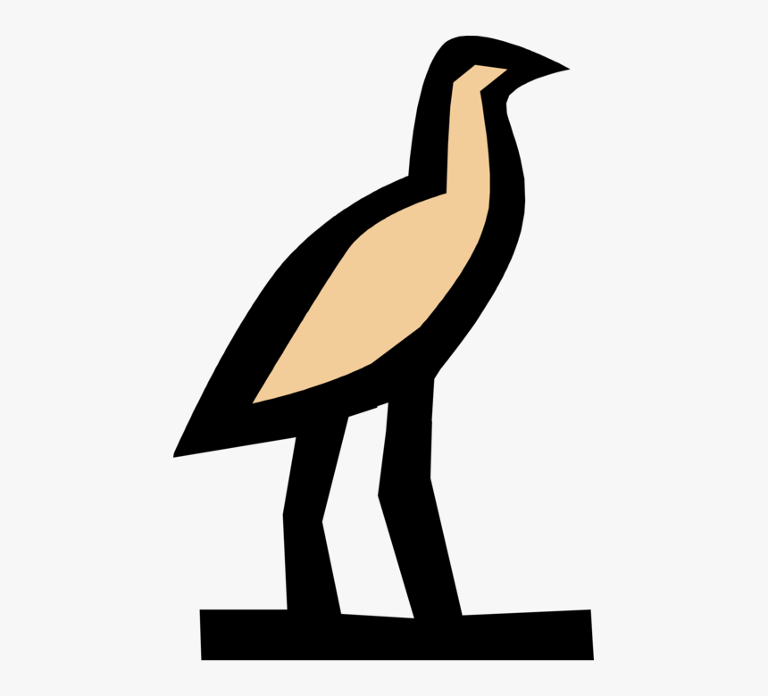 Vector Illustration Of Ancient Egyptian Bird Hieroglyphic, HD Png Download