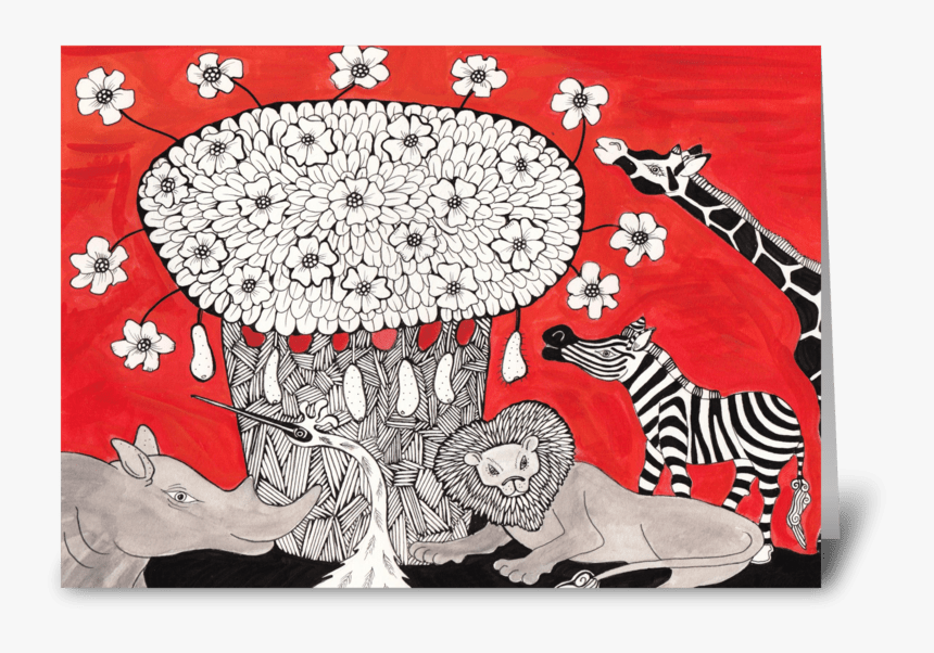 Relaxing Greeting Card - Motif, HD Png Download