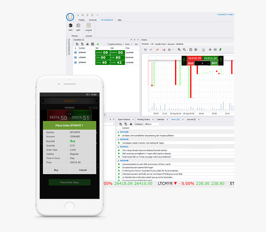 Unicoin Mobile And Pc Trader - Computer Icon, HD Png Download