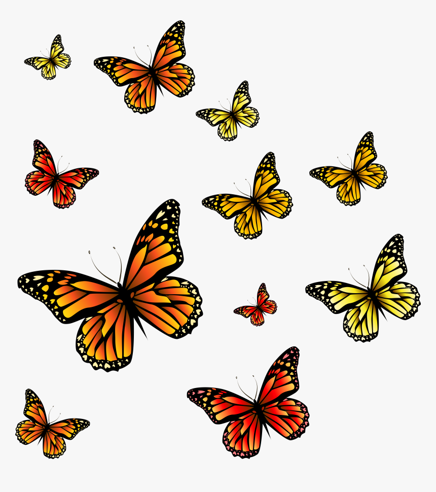 Clipart Butterfly Burgundy - Transparent Png Monarch Butterfly Butterfly Clip Art, Png Download
