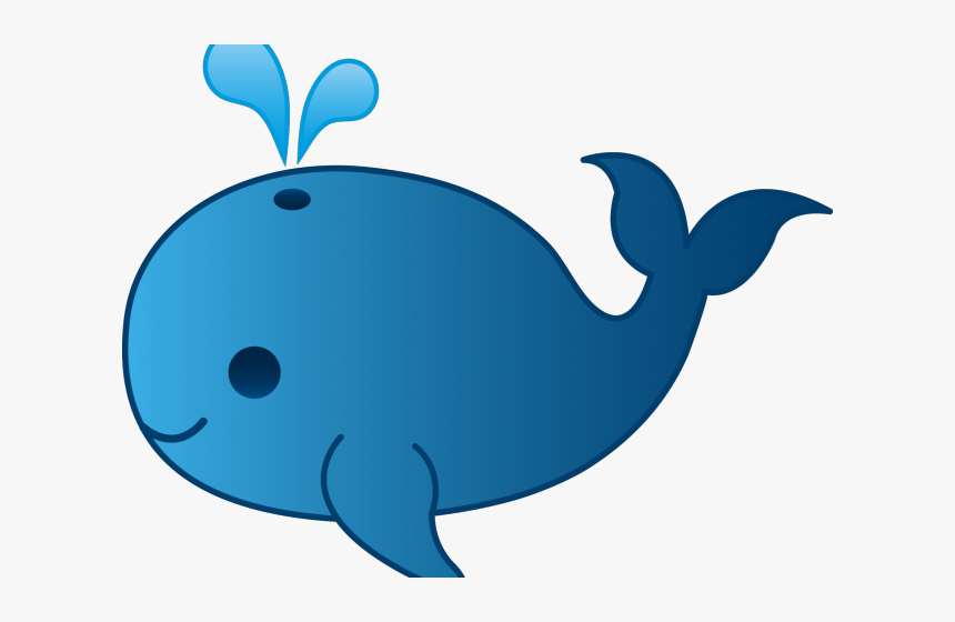 Cute Blue Whale Whale Png Cartoon, Transparent Png