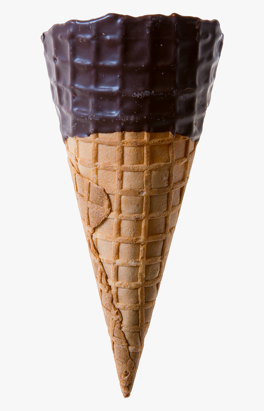 Medium Choc Dip Waffle Cone - Ice Cream Cone, HD Png Download