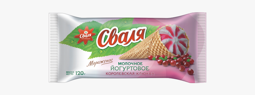Waffle Cone Milky Yoghurt With Cranberry Royal Cranberry - Сваля Мороженое Йогуртовое, HD Png Download