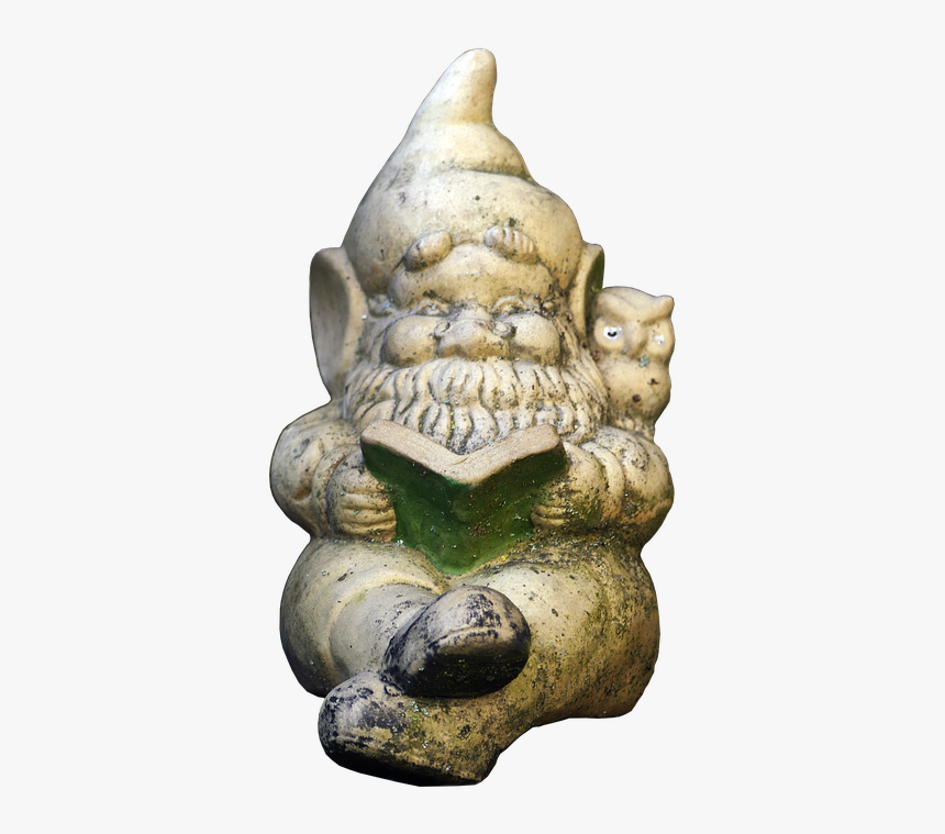 Dwarf, Garden Gnome, Read, Figure, Ceramic, Gnome - Garden Gnome, HD Png Download
