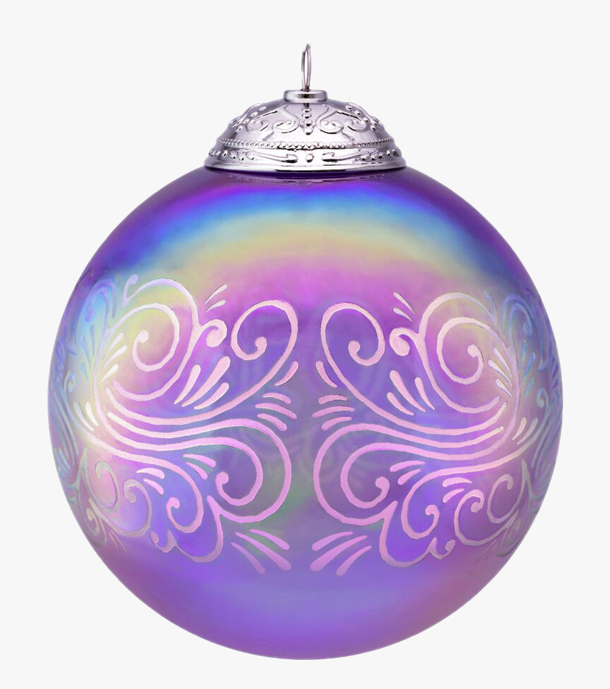 Purple Christmas Ball Png Clipart - Christmas Ornament Glass, Transparent Png