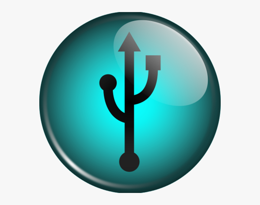 Glassy Usb Symbol - Usb Logo Png File, Transparent Png
