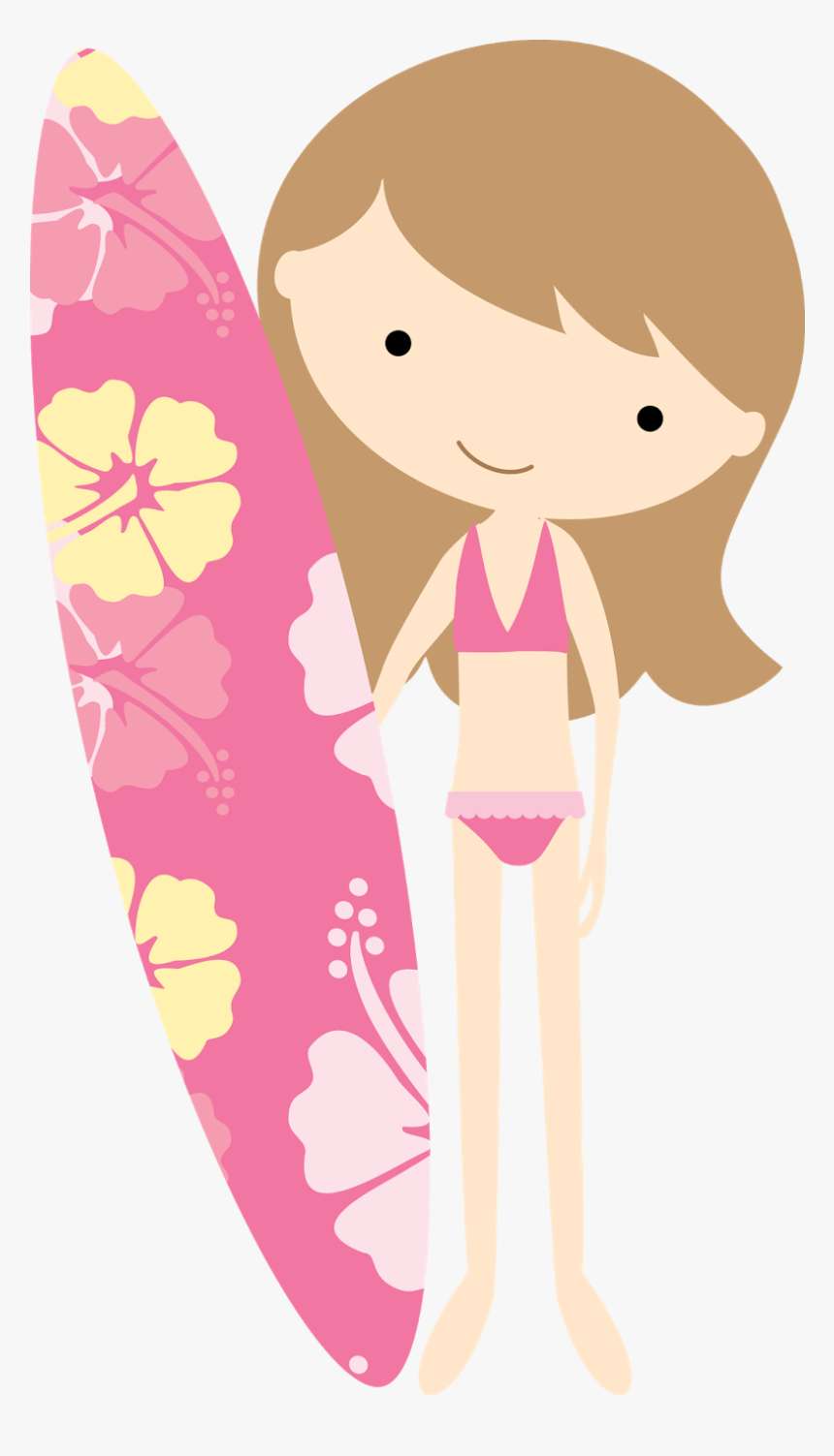 Surfer Clipart Surfer Girl - Luau Party Clip Art, HD Png Download