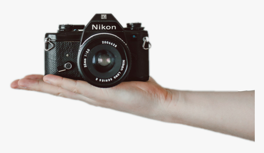 #nikon #camera #hand #ftestickers - Camera, HD Png Download