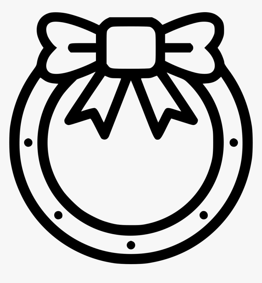 Wreath - Gift Card Pic Black And White, HD Png Download