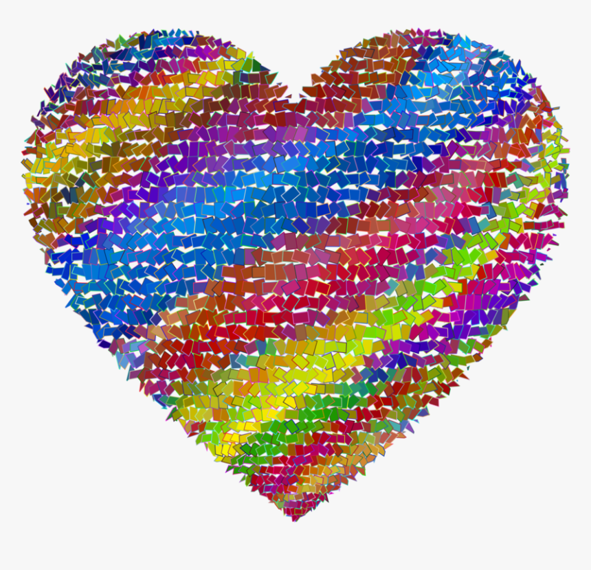 Heart,magenta,glitter - Heart Mosaic, HD Png Download