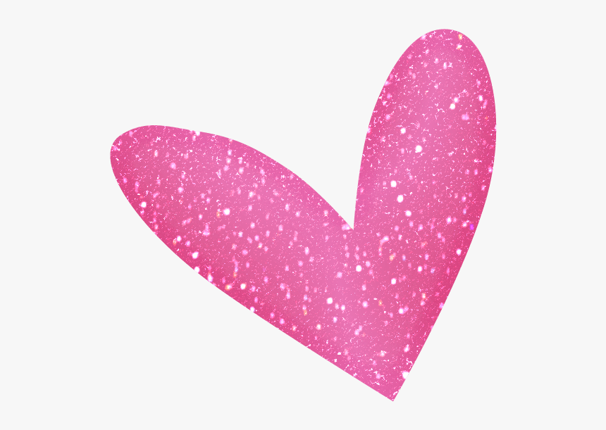 Pink Glitter Heart Clipart, HD Png Download