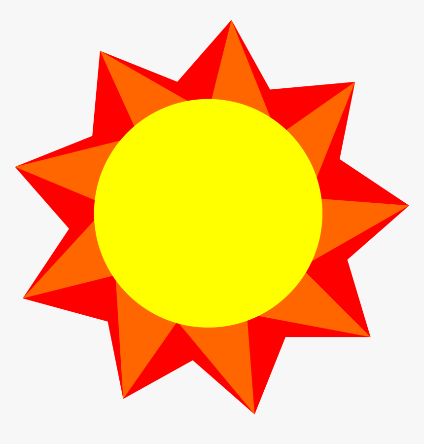 Sun, Spring, 2015 Clip Arts - Red And Yellow Sun, HD Png Download