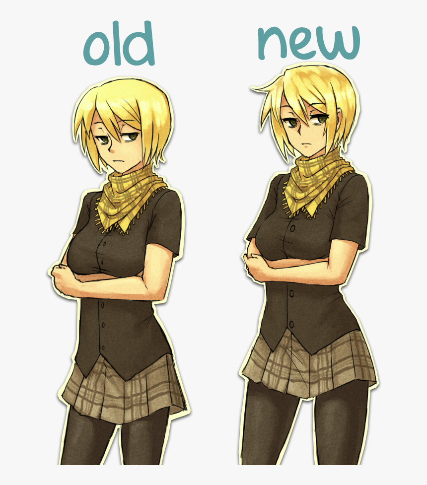 Eileen Sprite Comparison - Uniformes Anime De Lado, HD Png Download