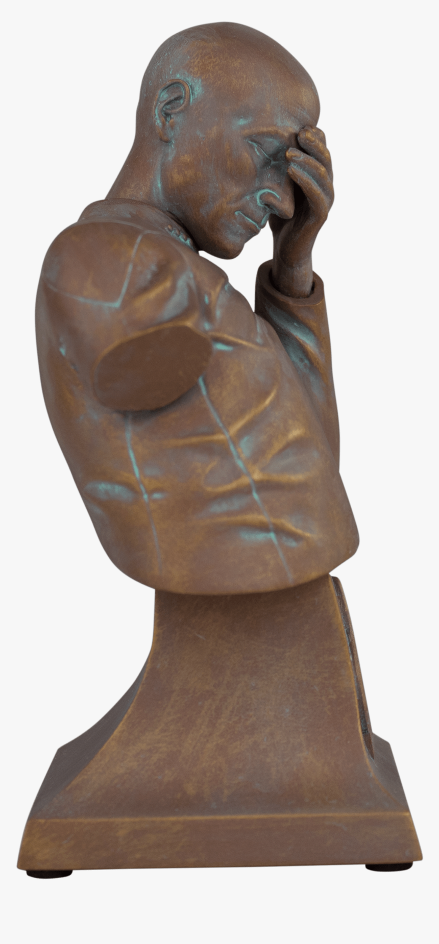 Transparent Facepalm Png - Bronze Sculpture, Png Download
