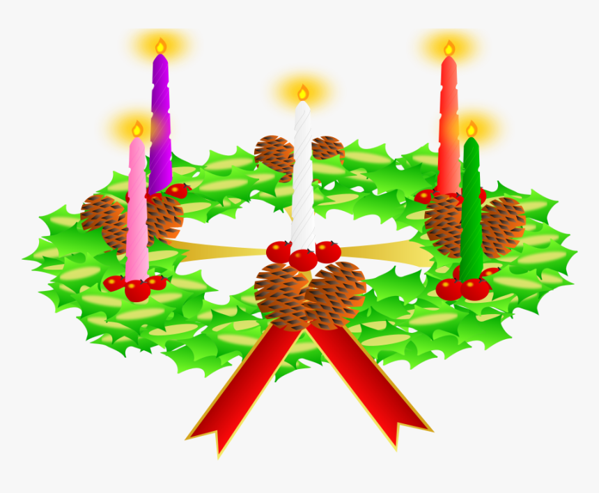 Cartoon Advent Wreath Drawing, HD Png Download