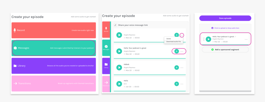 Send Voice Message On Anchor, HD Png Download