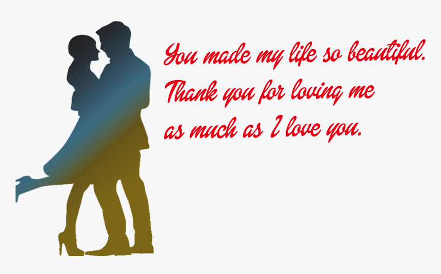 Love You Messages Png Background - Couple In Love Silhouette, Transparent Png