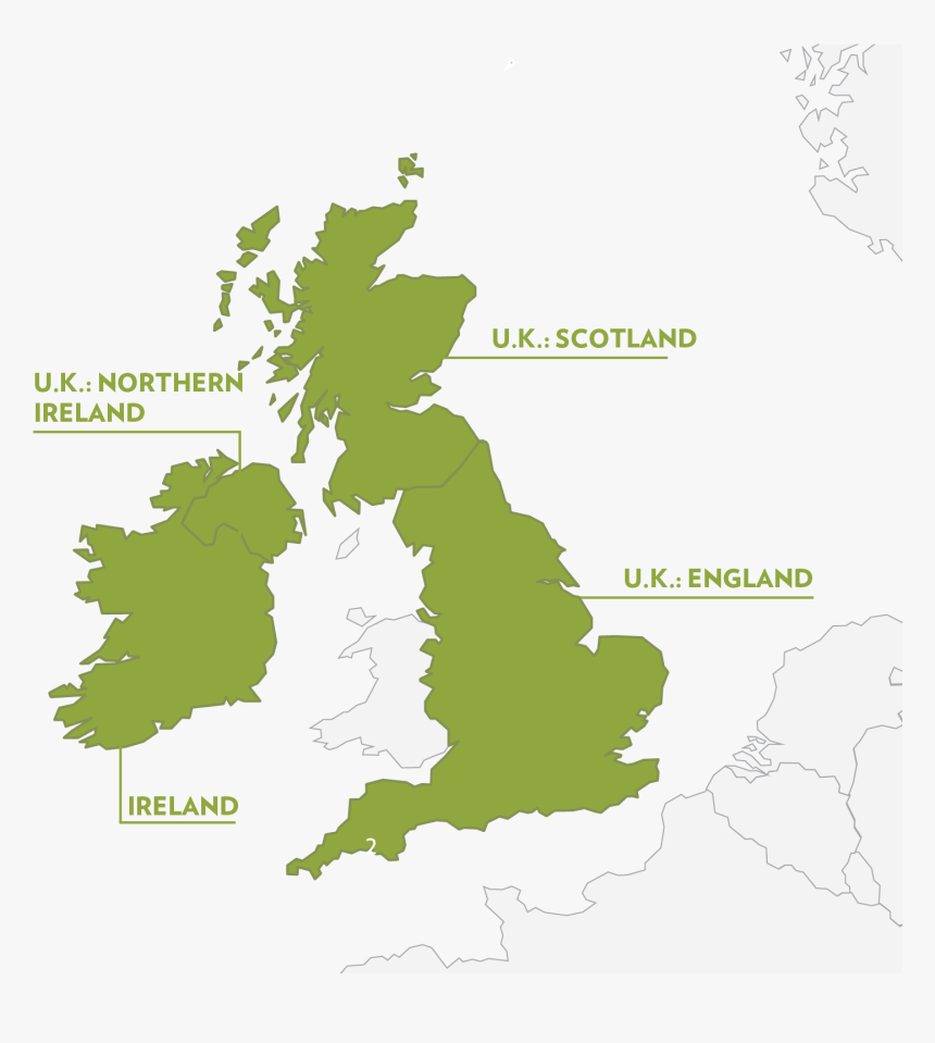 Original - British Isles Map With Counties, HD Png Download