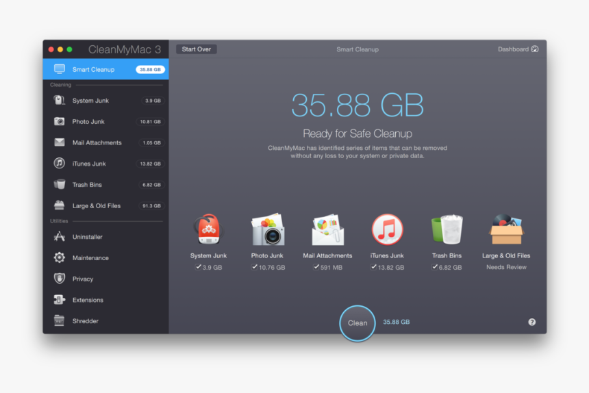 Cleanmymac Pro Tools - Clean My Mac 3, HD Png Download