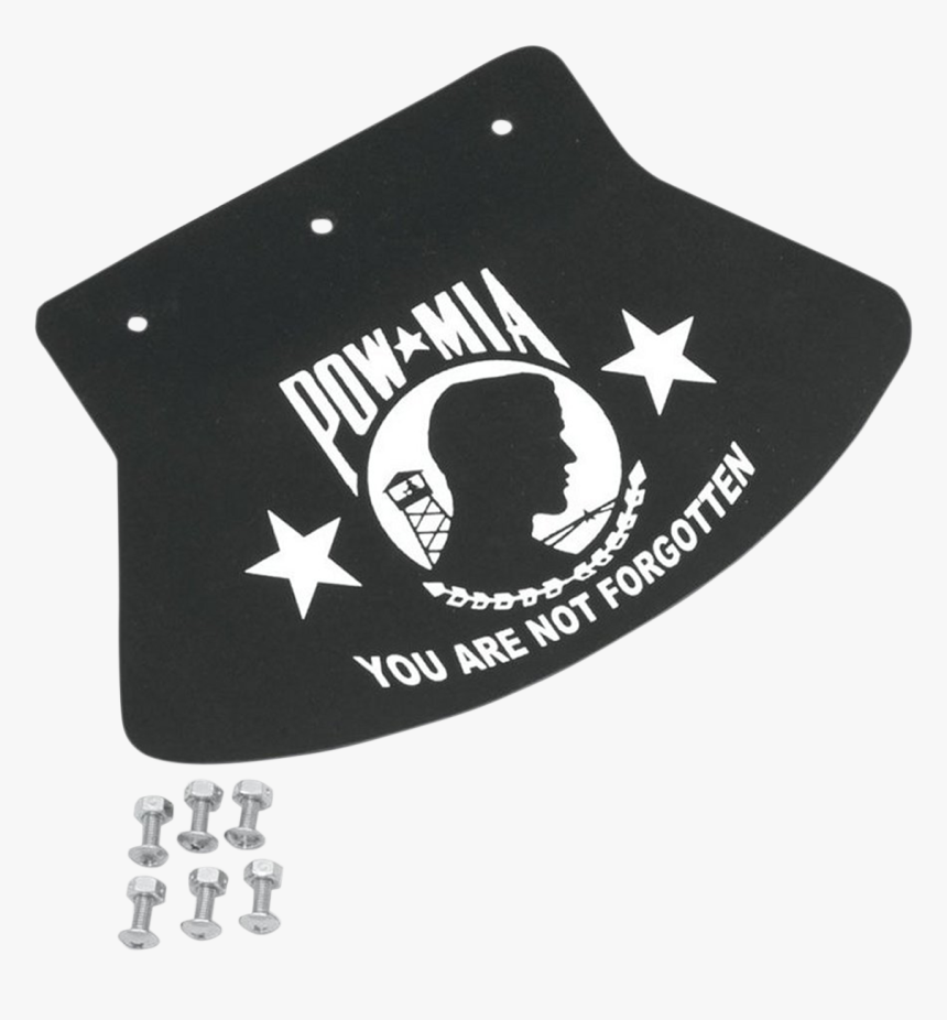 Drag Specialties Black Rubber Pow Mia Rear 10 1/2 - Pow Mia, HD Png Download