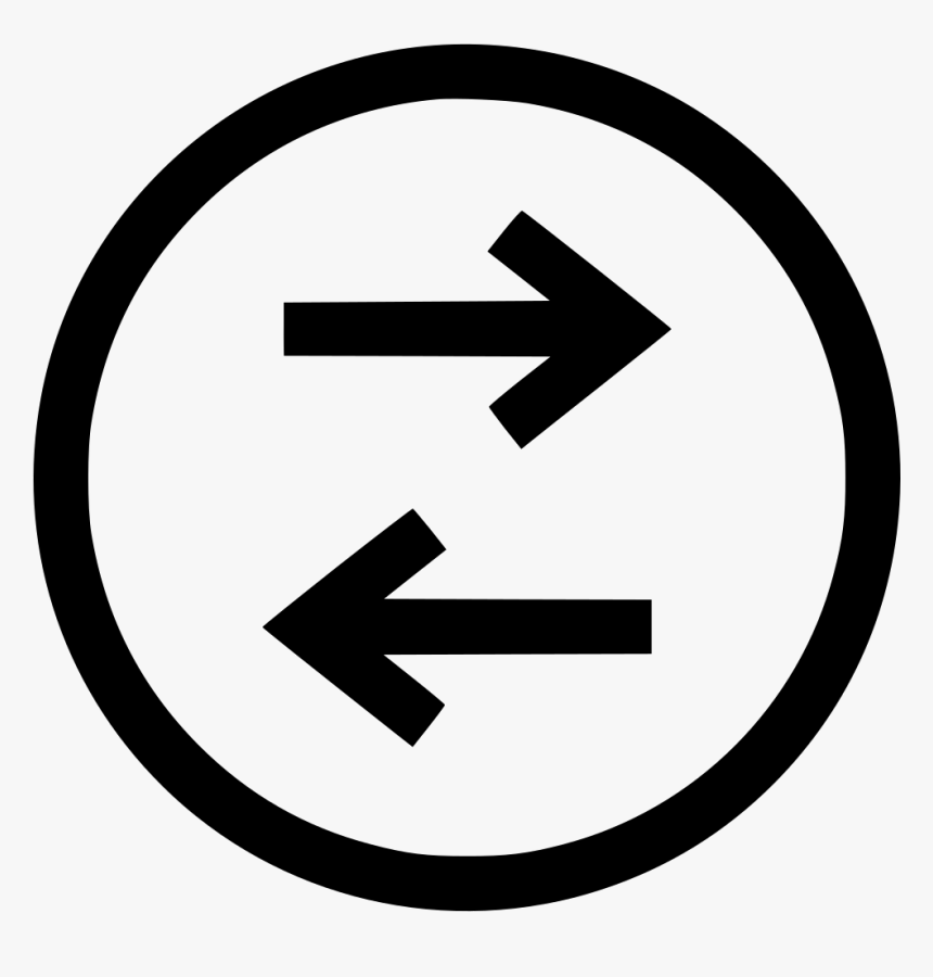 Data Arrow Left Right - Facebook Icon In Circle, HD Png Download