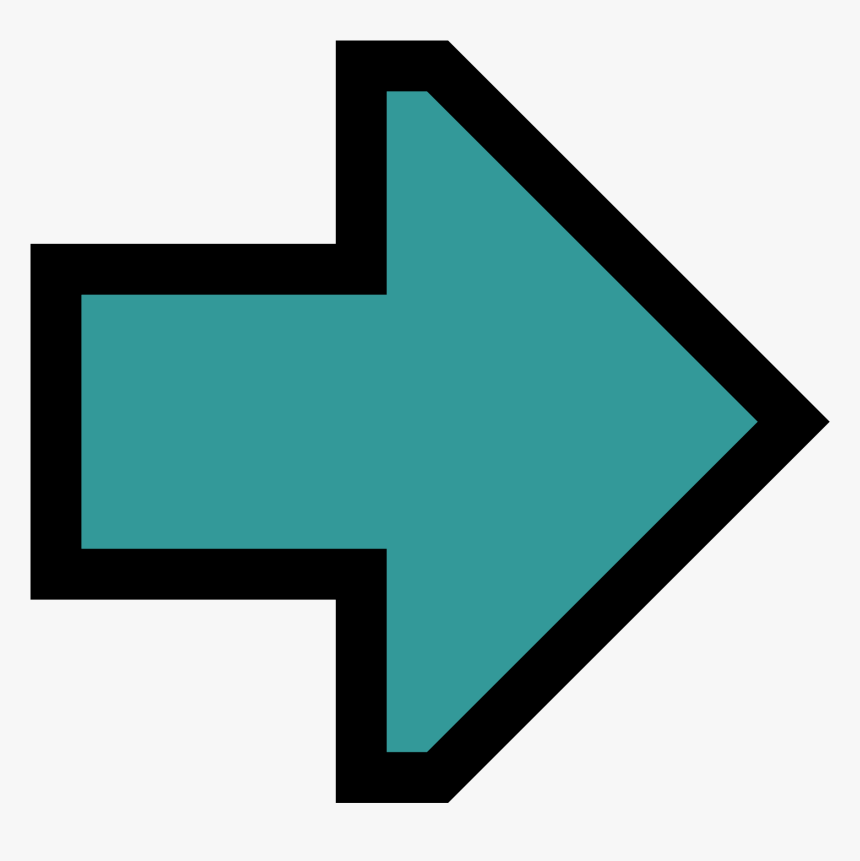 Teal Arrow Pointing Right Clipart , Png Download - Arrow Pointing Right Png, Transparent Png