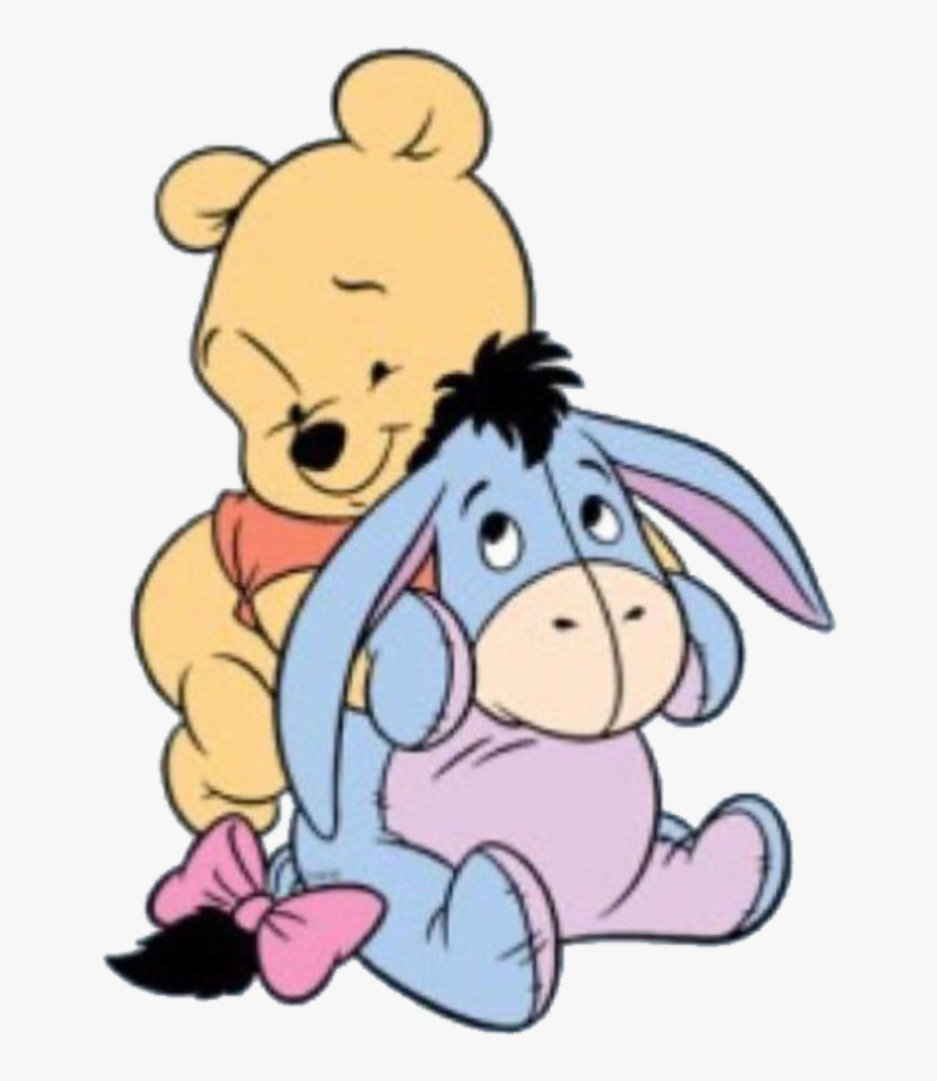 #disney #cartoon #cartoons #niche #nichememes #nichememeaccount - Baby Winnie The Pooh And Eeyore, HD Png Download
