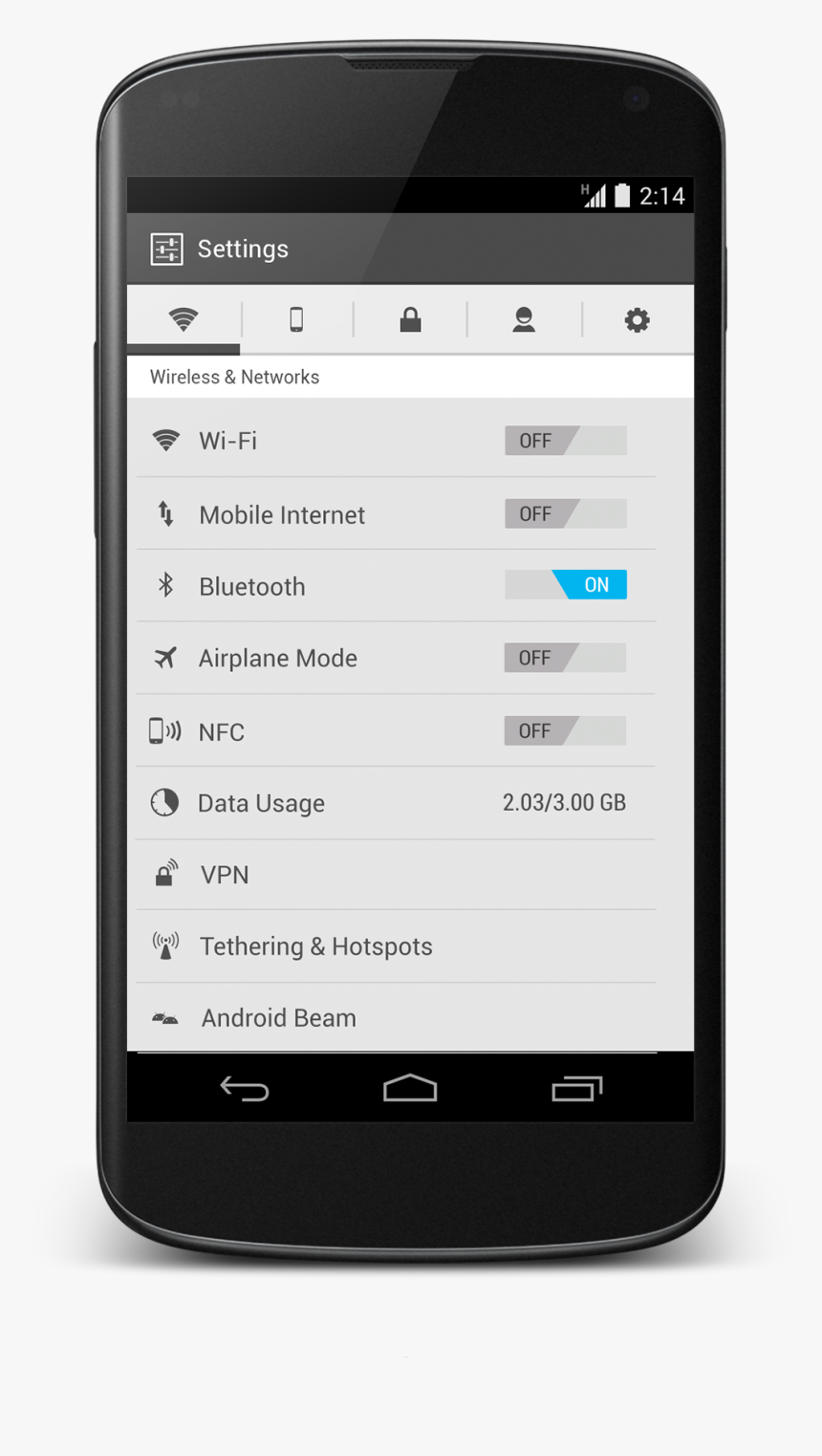 Settings In Mobile App, HD Png Download