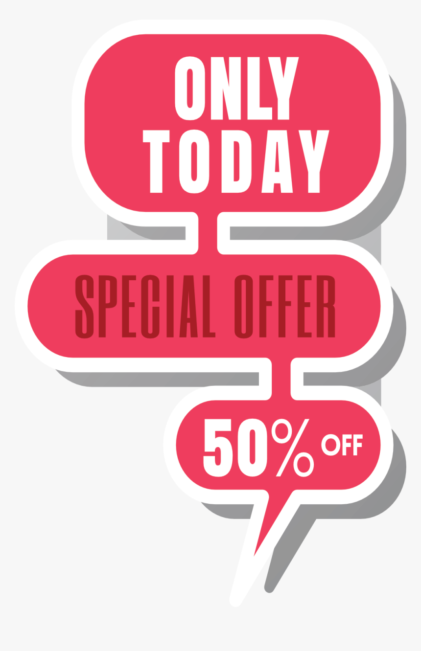 50 Offer Today Only, HD Png Download