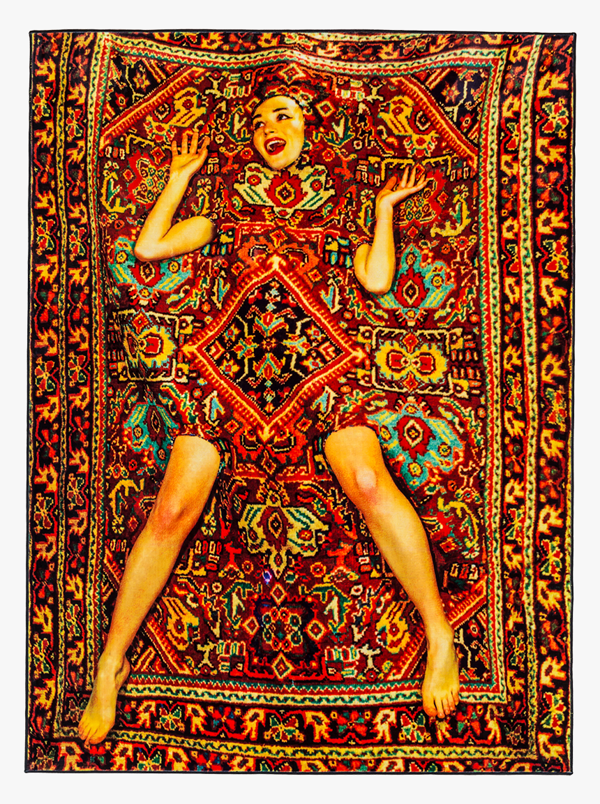 Rectangular Rug Lady On Carpet-0 - Lady On Carpet Seletti, HD Png Download