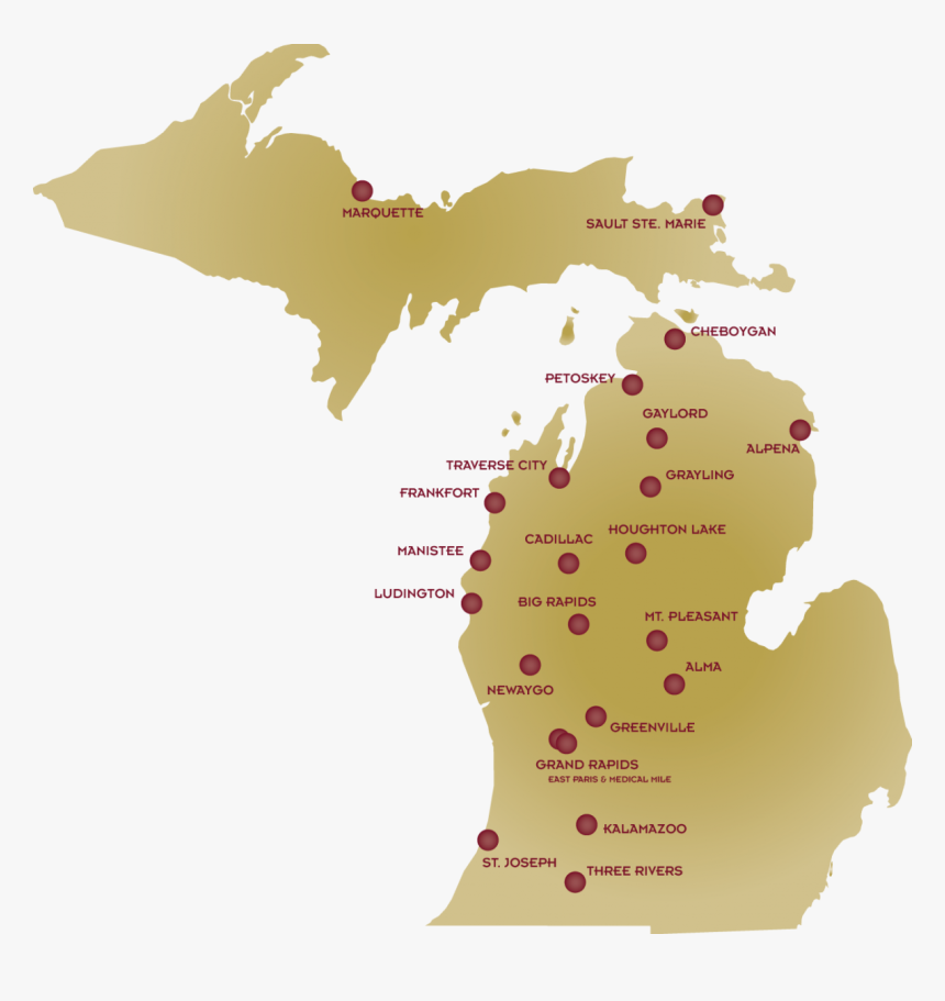Transparent Dave East Png - Michigan Map, Png Download