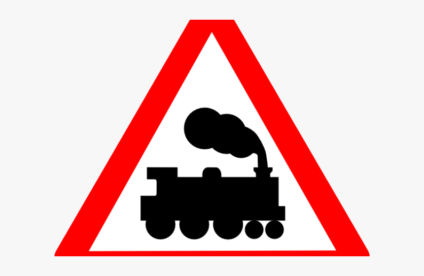 Unmanned Railway Crossing Sign, HD Png Download