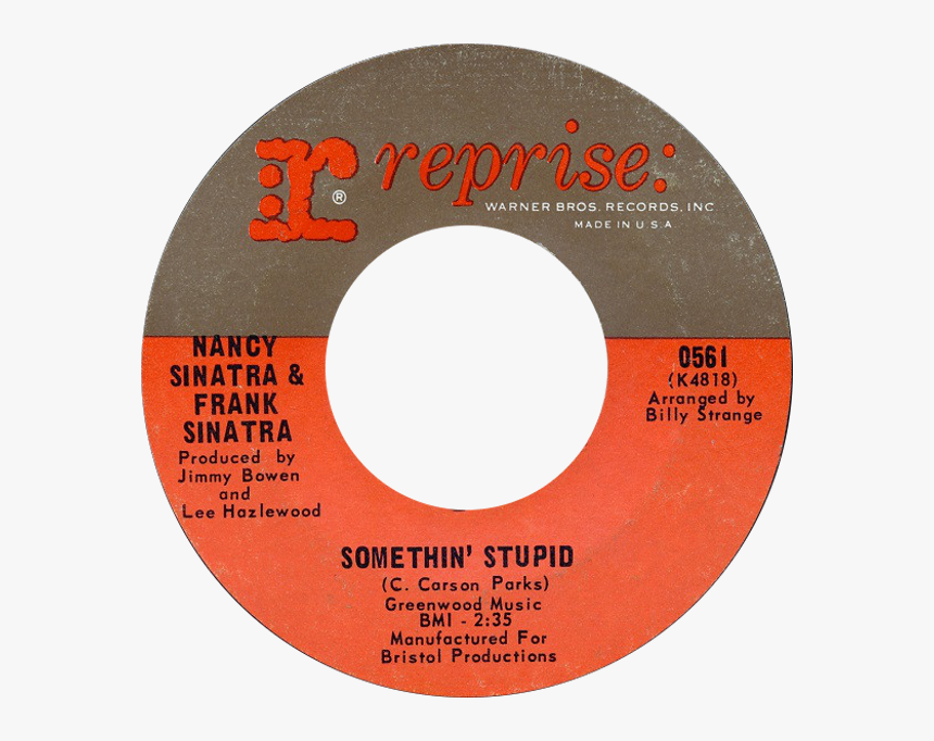 Medium 45 1967 Nancysinatra Somethinstupid - Label, HD Png Download
