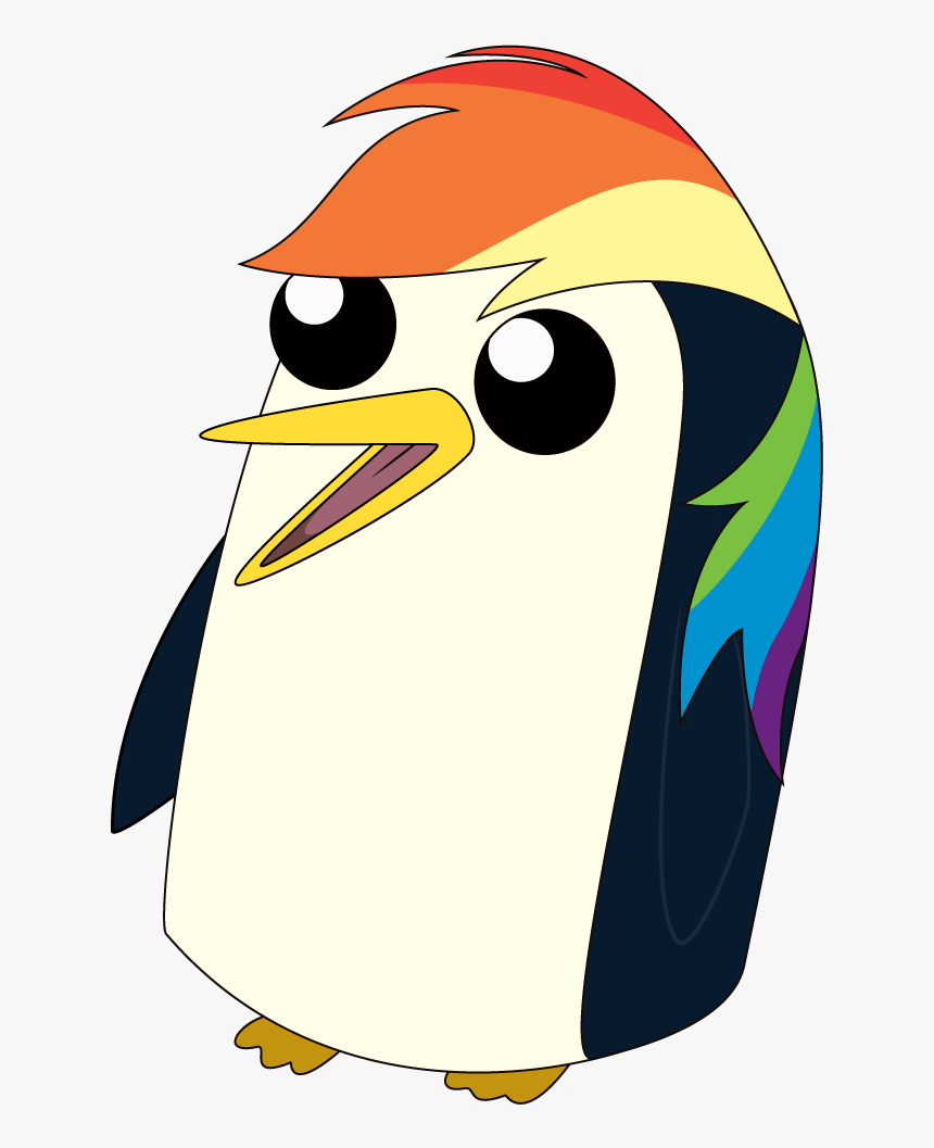  gunter Penguin Rainbow Dash - Гюнтер Из Время Приключений, HD Png Download