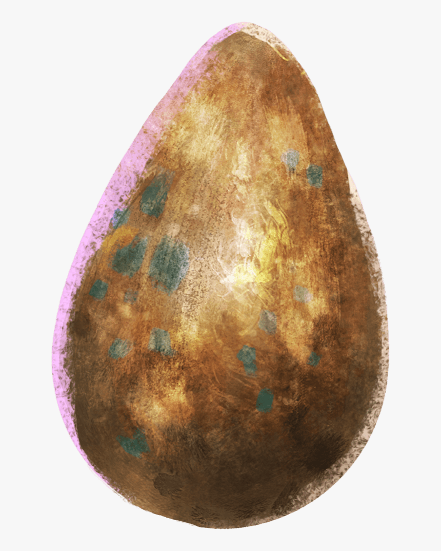 A Lumpy, Brown Egg With Green Speckles - Egg, HD Png Download