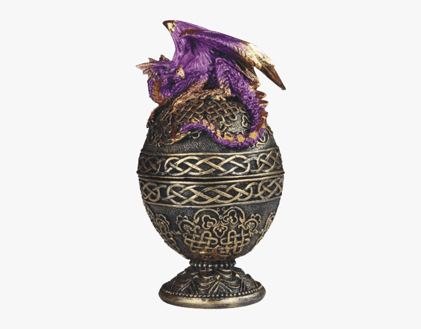 Purple Dragon Ornate Egg Trinket Box - Vase, HD Png Download