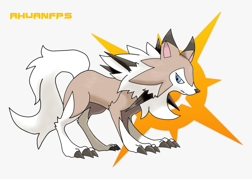 Lycanroc Midday Form - Cartoon, HD Png Download