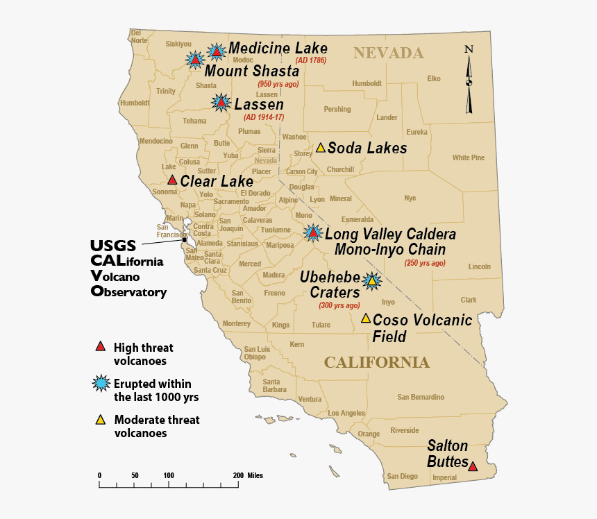 Pisgah Crater California Map, HD Png Download