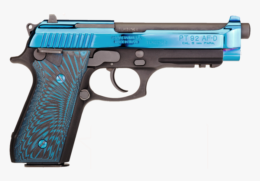 Taurus 92 9mm, Polished Pvd Blue Slide, G10 Blue And - Taurus Pt92 Blue Pvd, HD Png Download