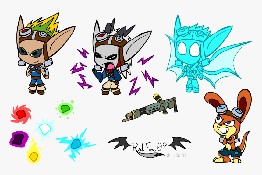 Jak And Daxter Chibis - Jak Y Daxter Concept Art, HD Png Download