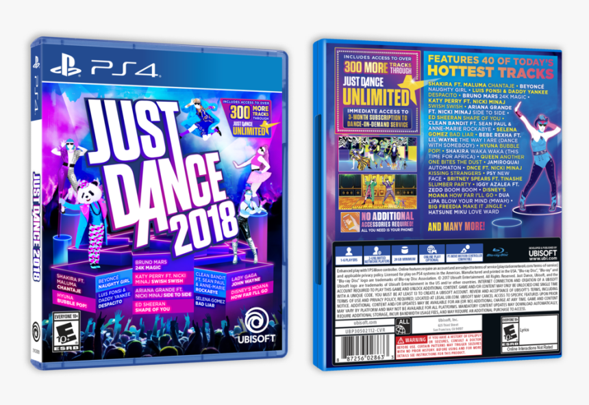 Jd17 Front Xbox Group - Just Dance 2018 Ps4 Case, HD Png Download