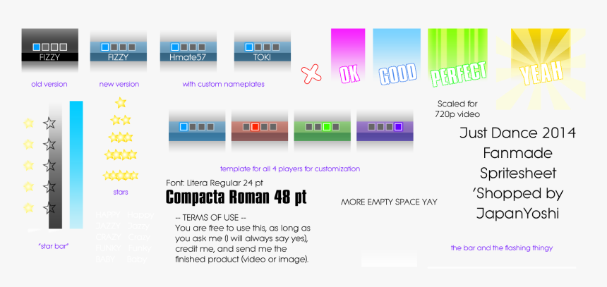 Template By Japanyoshii - Starbar Just Dance Png, Transparent Png