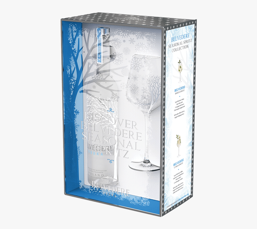 Belvedere Pure W/ 1 Spritz Glass - Paper, HD Png Download