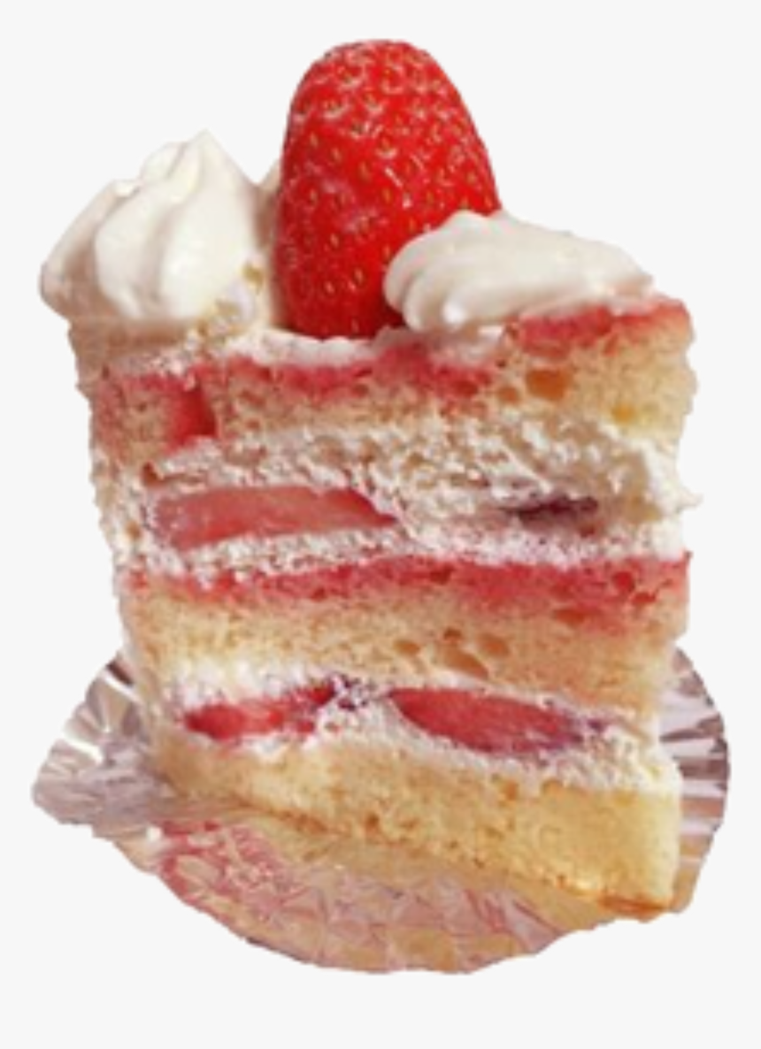 Strawberry Shortcake🤧😌 - Strawberry Cake Slice Png, Transparent Png