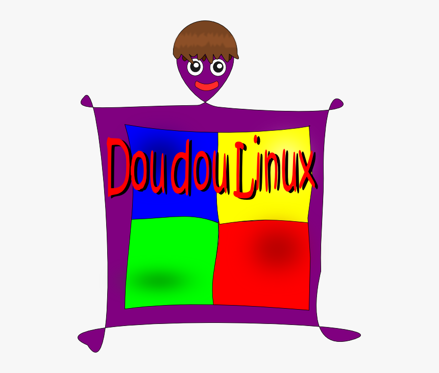 Geek Doudou Linux Manta Doudou Black White Line Art, HD Png Download